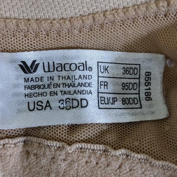 Wacoal Beige Retro Chic Full Figure Underwire Bra - size 36DD - Picture 6 of 7